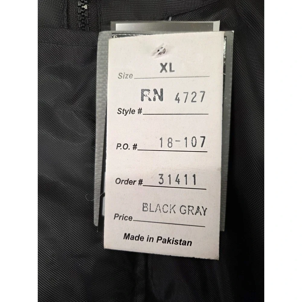 Xelement‎ Motorcycle Rain Jacket Mens XL Black Gray NWT Hooded Waterproof Gear